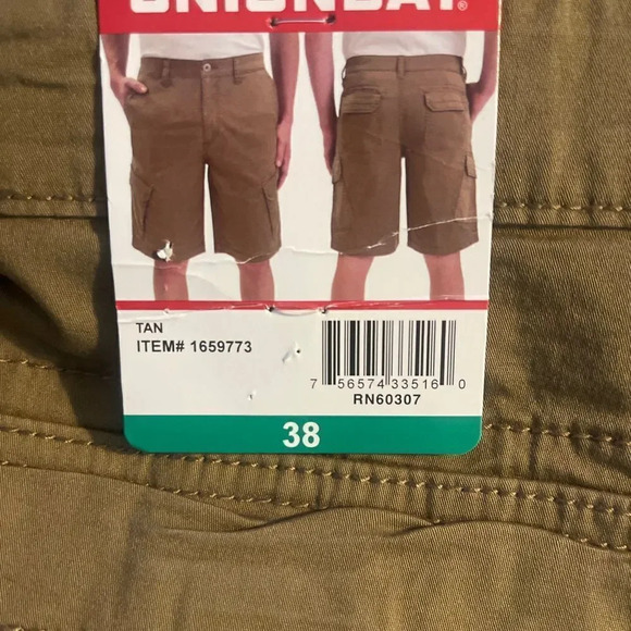 NEW Unionbay Men's Flex Waist Cargo Shorts Tan 38 - Picture 7 of 12
